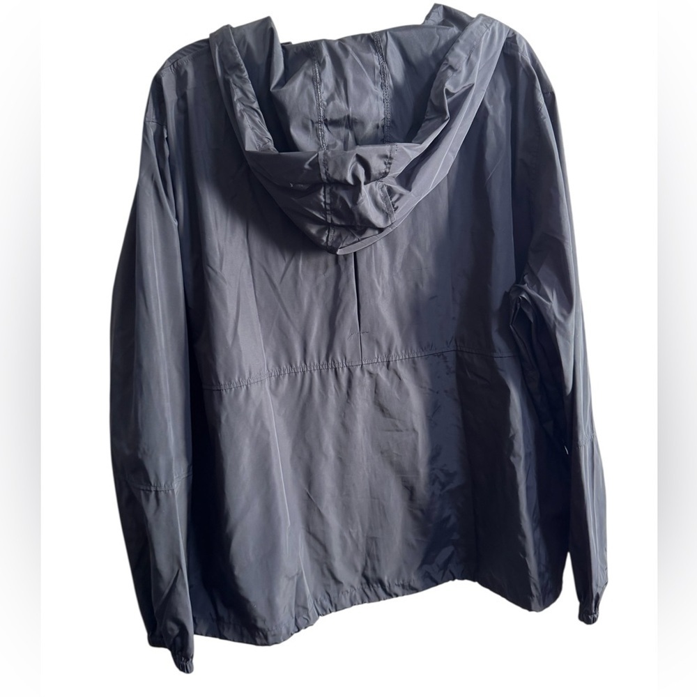 In’Voland Black Lightweight Hooded Windbreaker Jacket 22W - Picture 2 of 8